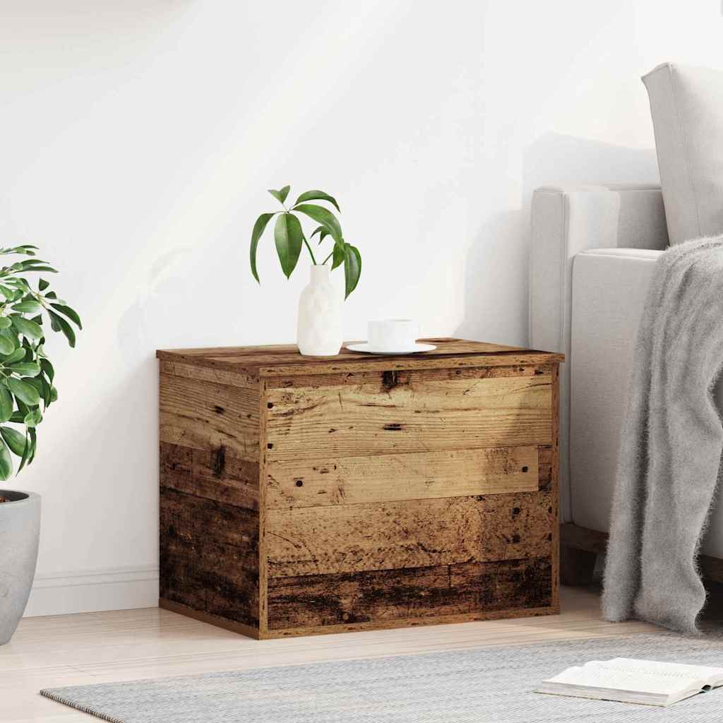 Boîte de Rangement avec stockage Bois ancien 60 x 42 x 46 cm - XIOS