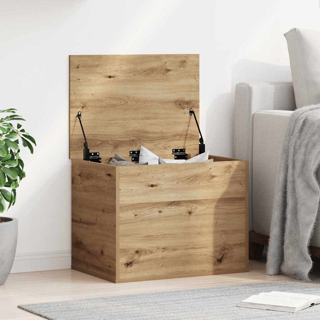 Boîte de Rangement chêne artisanal 60 x 42 x 46 cm - XIOS