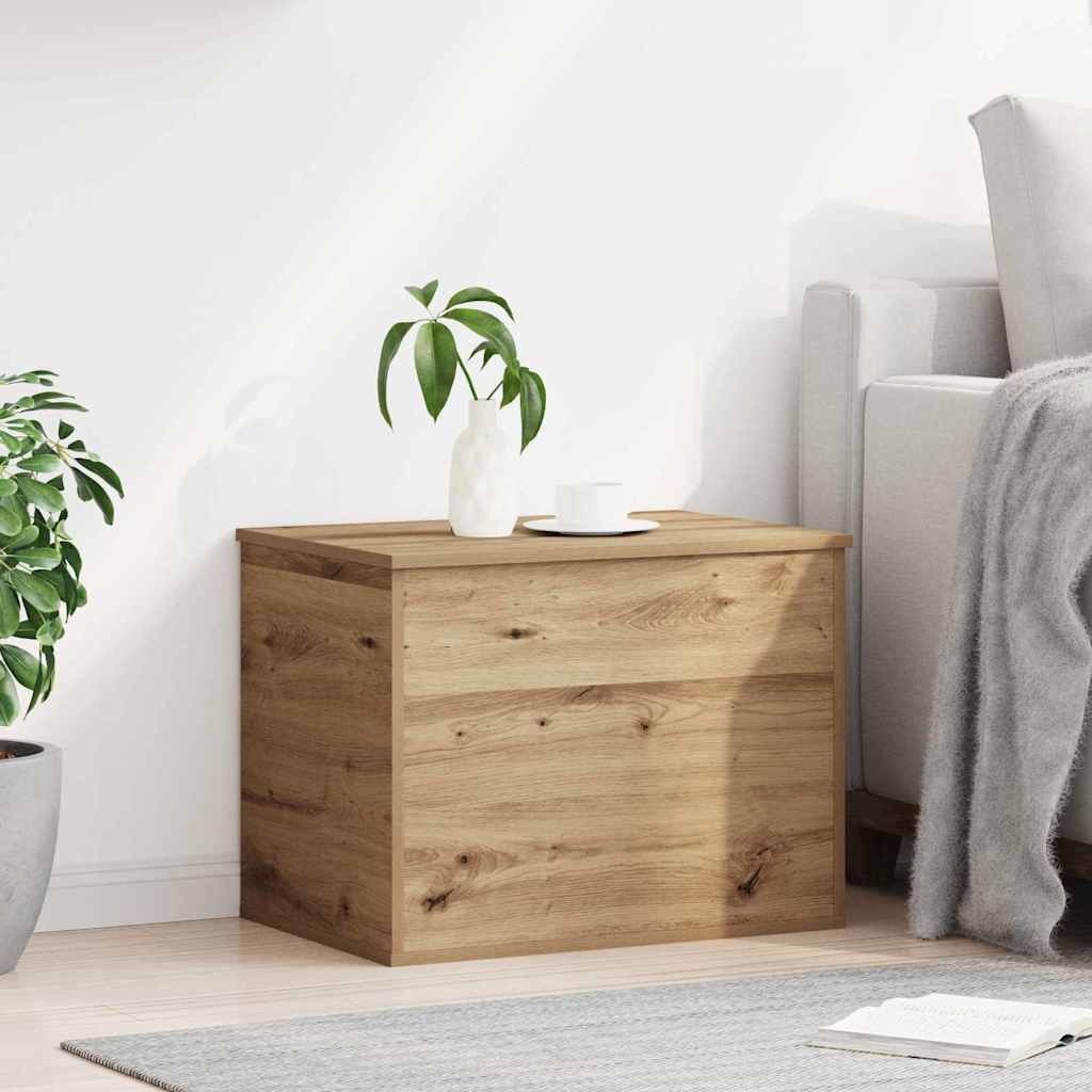 Boîte de Rangement chêne artisanal 60 x 42 x 46 cm - XIOS