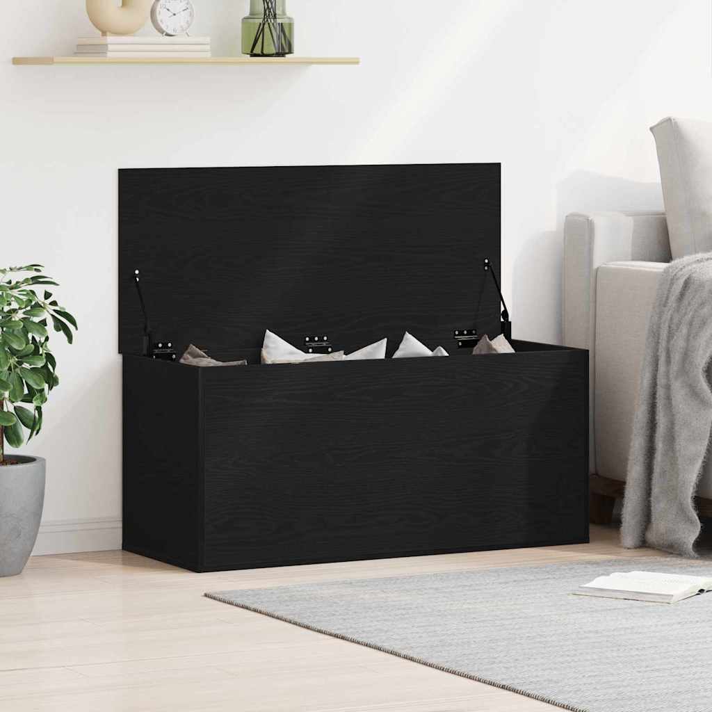 Boîte de Rangement avec stockage Chêne noir 100 x 42 x 46 cm