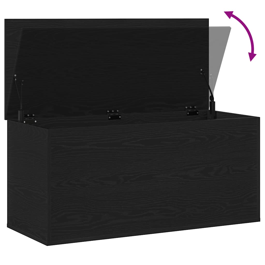 Boîte de Rangement avec stockage Chêne noir 100 x 42 x 46 cm