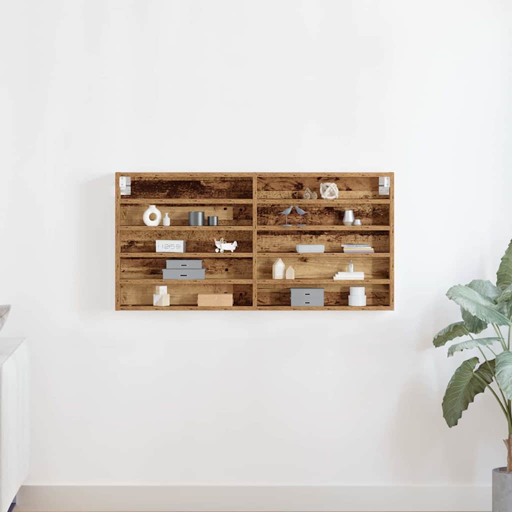 Vitrine Bois Ancien 100 x 8,5 x 50 cm Bois d'ingénierie - XIOS