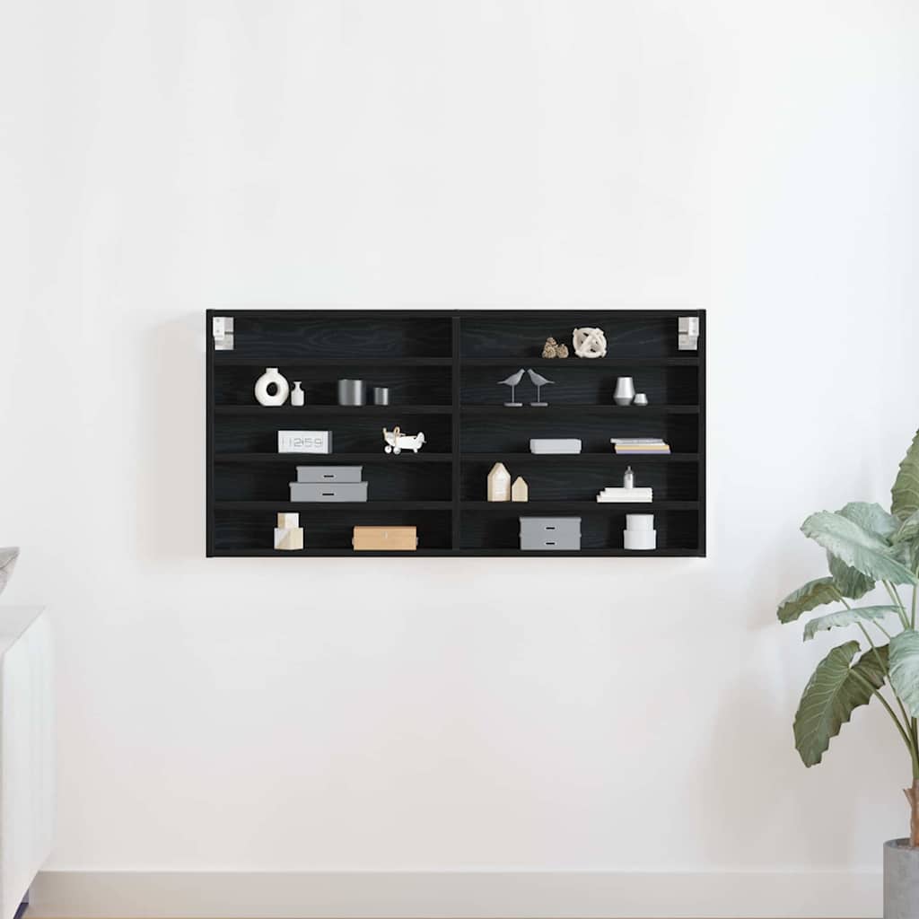 Vitrine Chêne noir 100 x 8,5 x 50 cm Bois d'ingénierie - XIOS