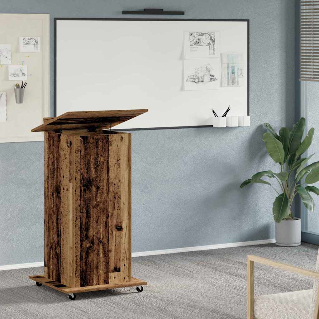 Podium Bois ancien Bois d'ingénierie 55 x 55 x 107 cm