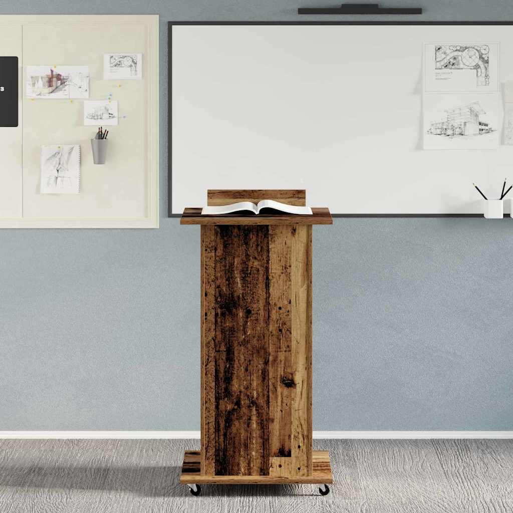 Podium Bois ancien Bois d'ingénierie 55 x 55 x 107 cm