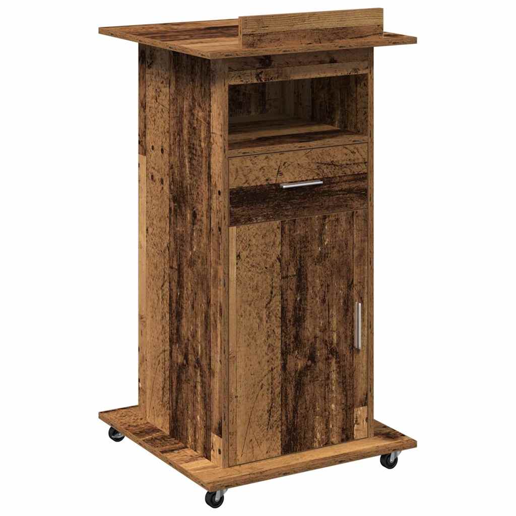 Podium Bois ancien Bois d'ingénierie 55 x 55 x 107 cm