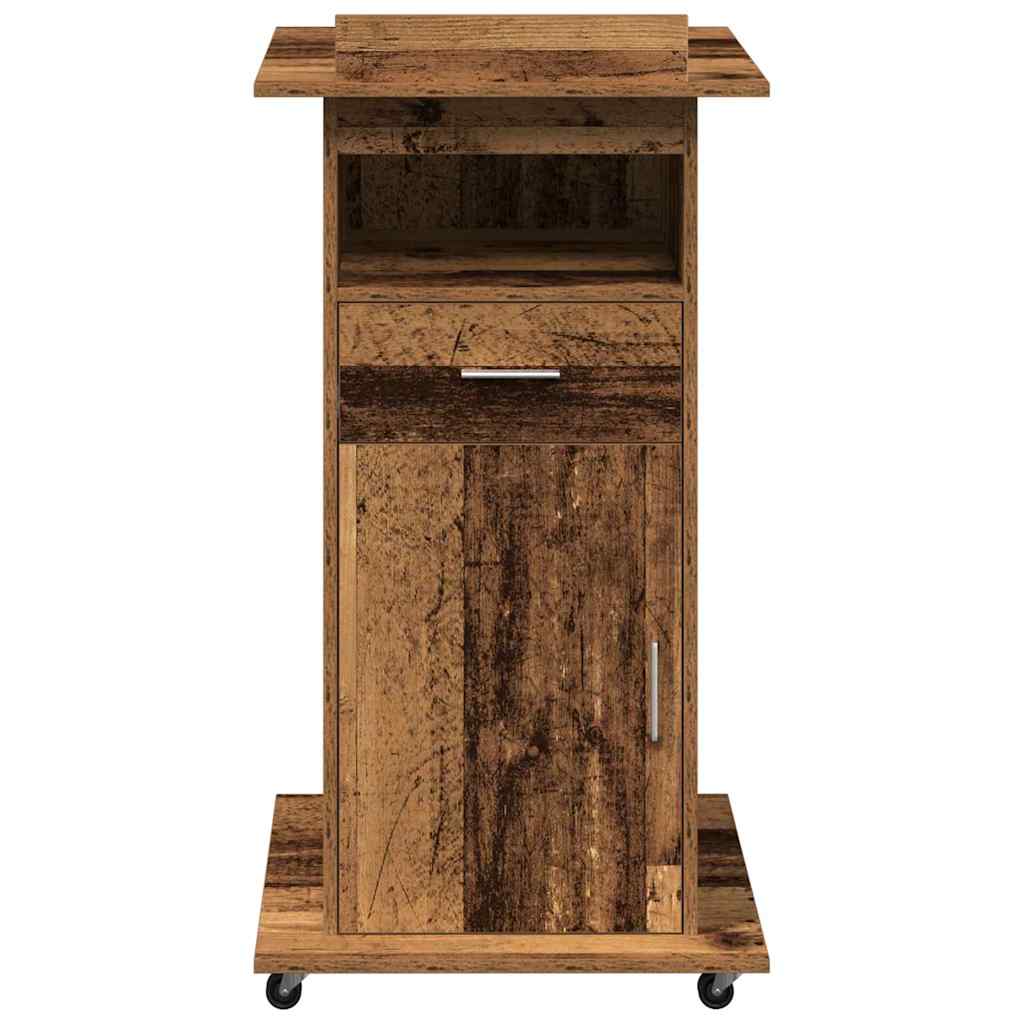 Podium Bois ancien Bois d'ingénierie 55 x 55 x 107 cm