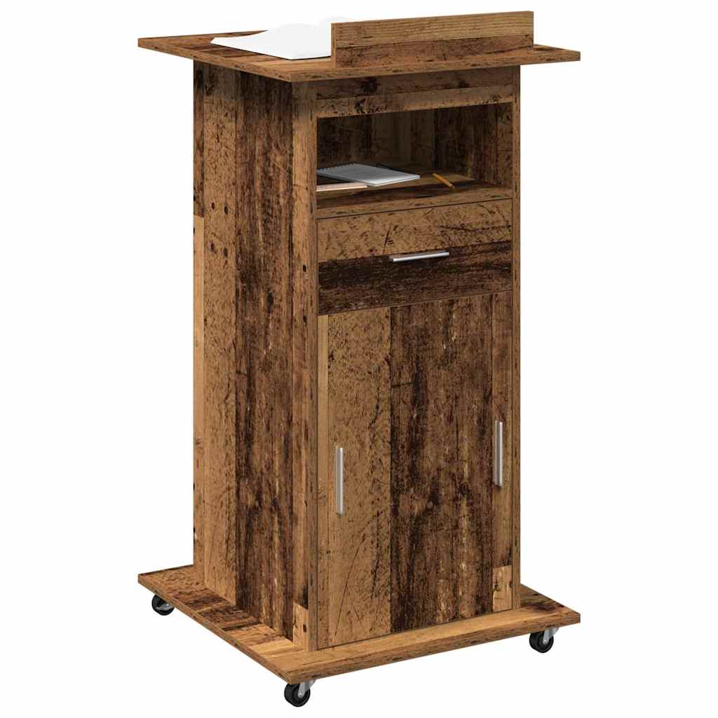 Podium Bois ancien Bois d'ingénierie 55 x 55 x 107 cm