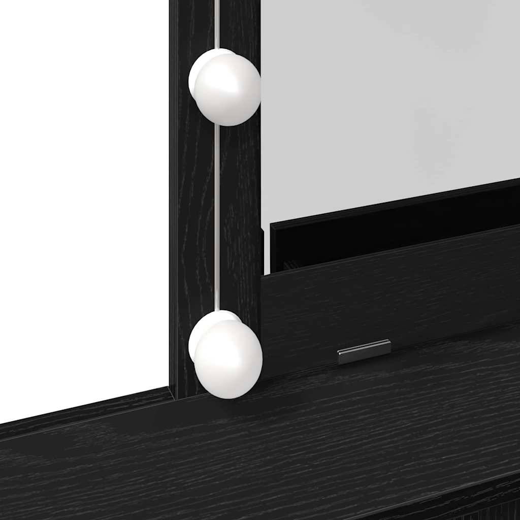 Coiffeuse Chêne noir 80 x 41 x 144,5 cm Bois d'ingénierie - XIOS