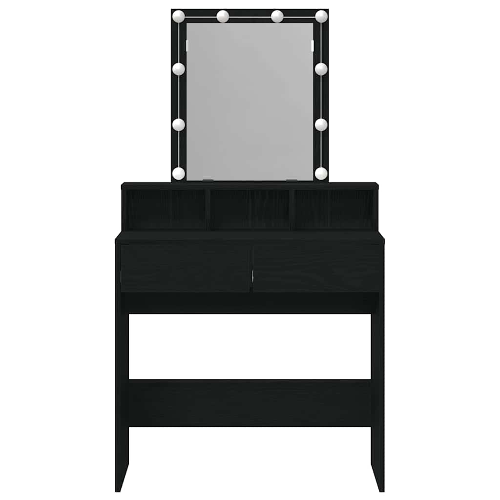 Coiffeuse Chêne noir 80 x 41 x 144,5 cm Bois d'ingénierie - XIOS