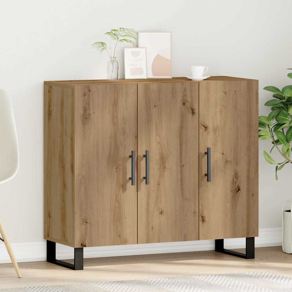 Buffet chêne artisanal 90 x 34 x 80 cm Bois d'ingénierie - XIOS