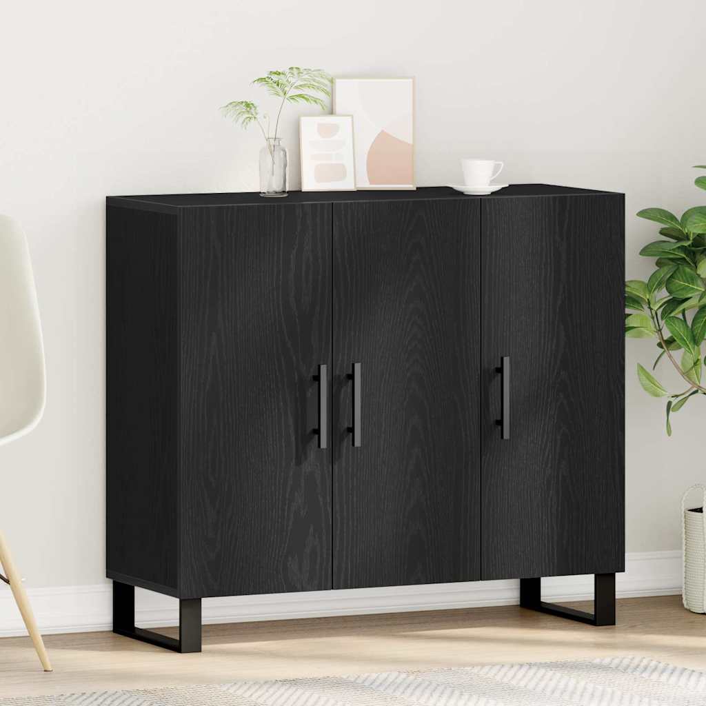 Buffet Chêne noir 90 x 34 x 80 cm Bois d'ingénierie - XIOS