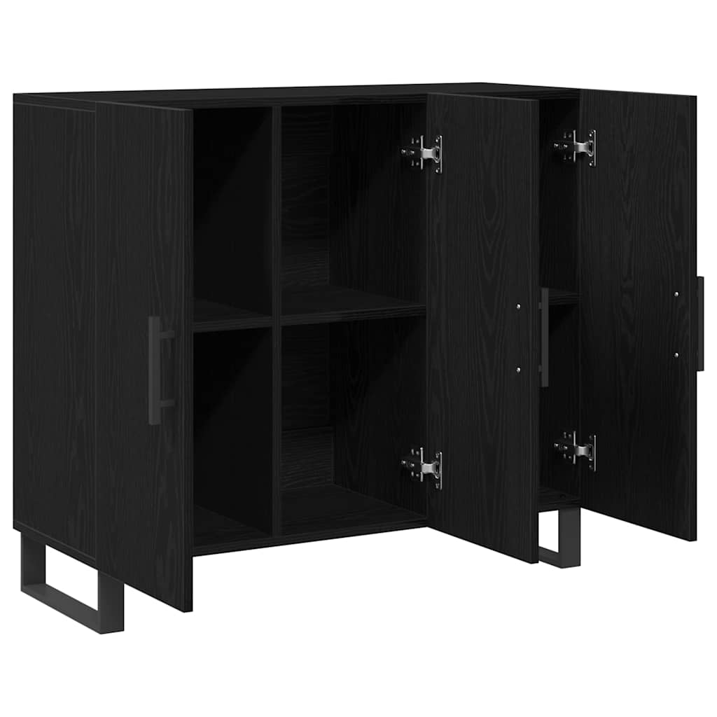 Buffet Chêne noir 90 x 34 x 80 cm Bois d'ingénierie - XIOS