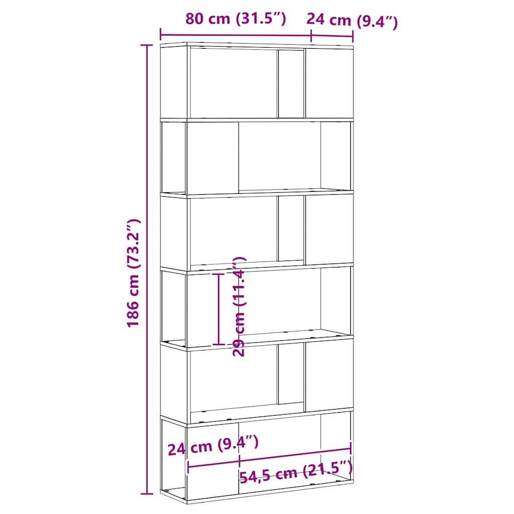 Ensemble meuble TV Noir 80 x 24 x 186 cm Bois d'ingénierie