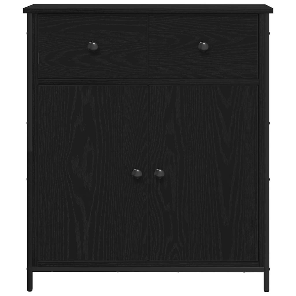 Buffet avec tiroir Chêne noir 70 x 30 x 80 cm Bois d'ingénierie - XIOS