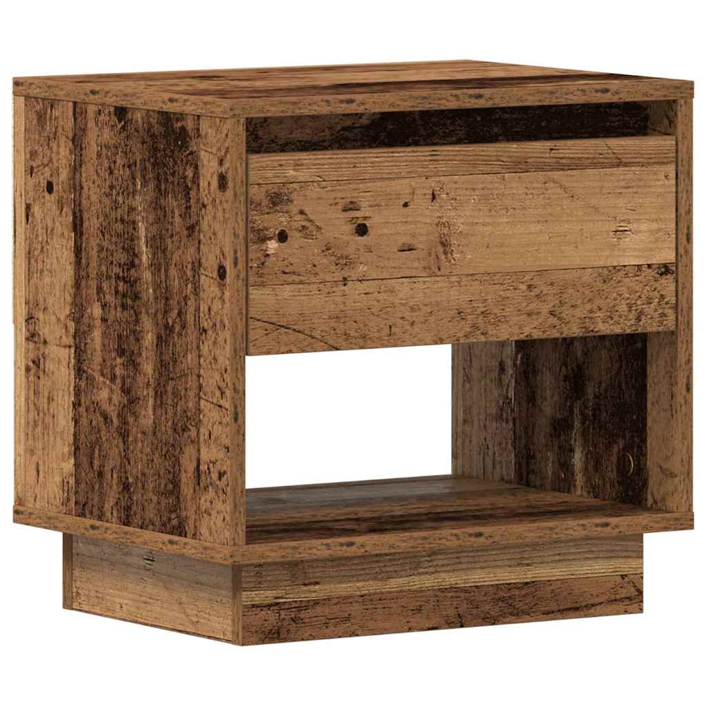 Table de nuit avec tiroir 2 pcs Bois ancien 45 x 34 x 44 cm - XIOS
