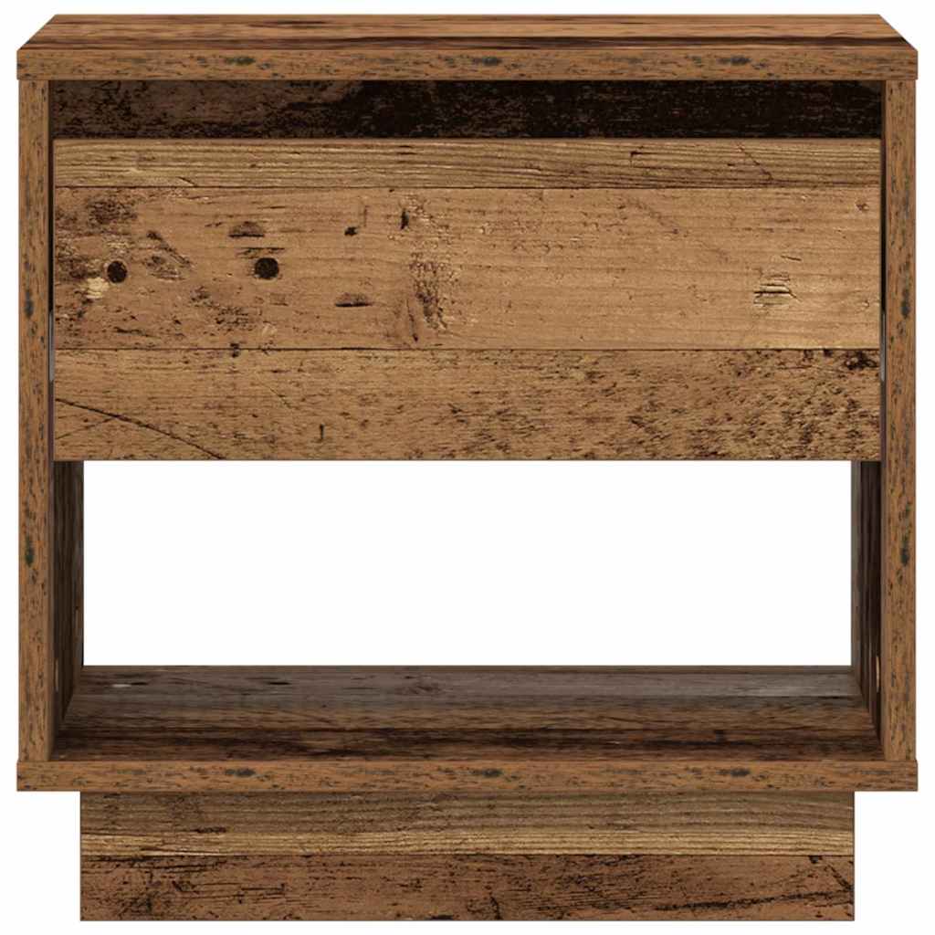 Table de nuit avec tiroir 2 pcs Bois ancien 45 x 34 x 44 cm - XIOS