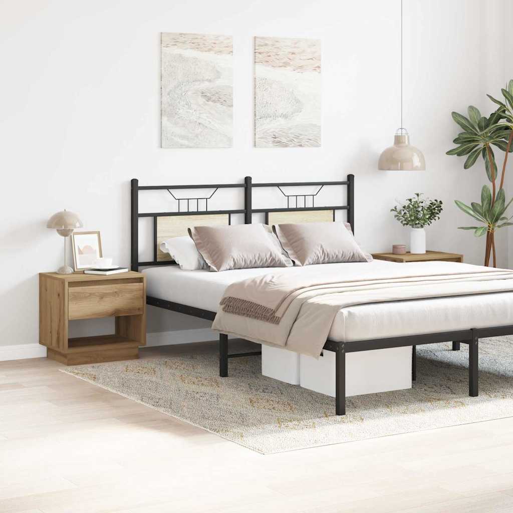 Table de nuit avec tiroir 2 pcs Chêne artisanal 45 x 34 x 44 cm - XIOS