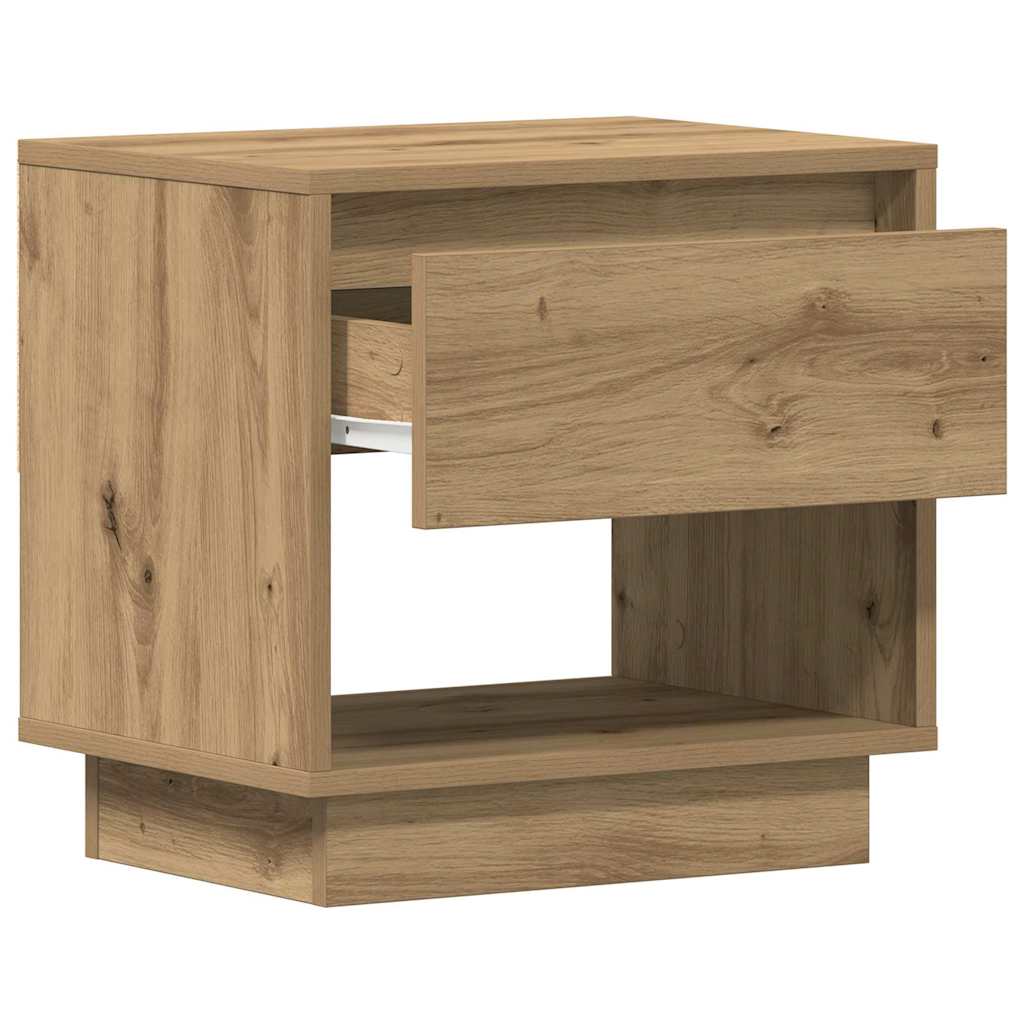 Table de nuit avec tiroir 2 pcs Chêne artisanal 45 x 34 x 44 cm - XIOS