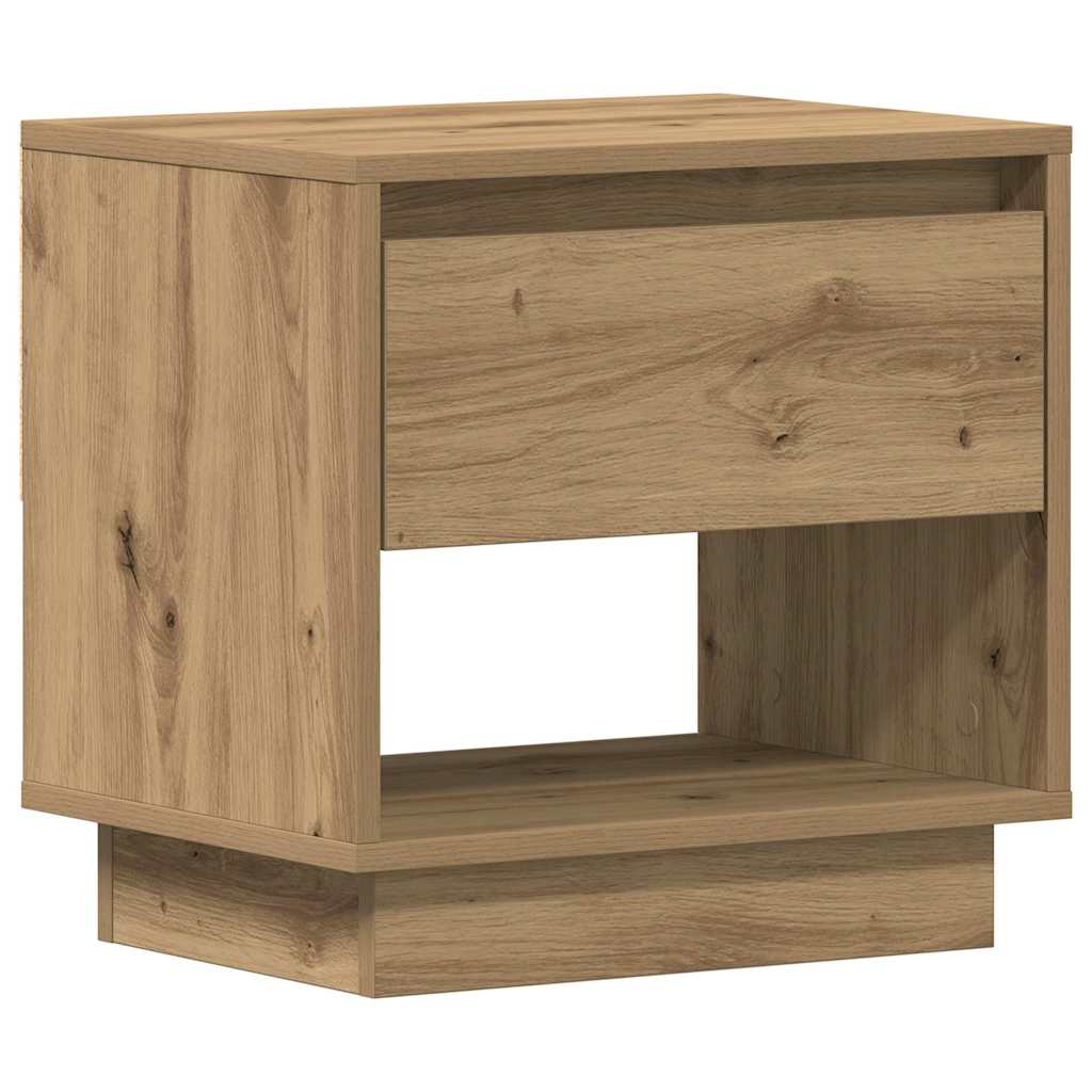 Table de nuit avec tiroir 2 pcs Chêne artisanal 45 x 34 x 44 cm - XIOS