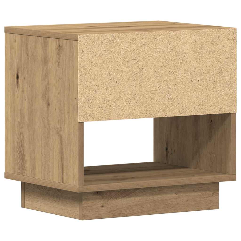 Table de nuit avec tiroir 2 pcs Chêne artisanal 45 x 34 x 44 cm - XIOS