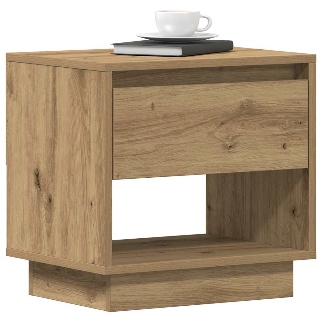 Table de nuit avec tiroir 2 pcs Chêne artisanal 45 x 34 x 44 cm - XIOS