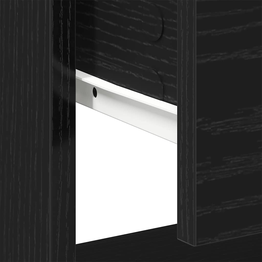 Table de nuit avec tiroir 2 pcs Chêne noir 45 x 34 x 44 cm