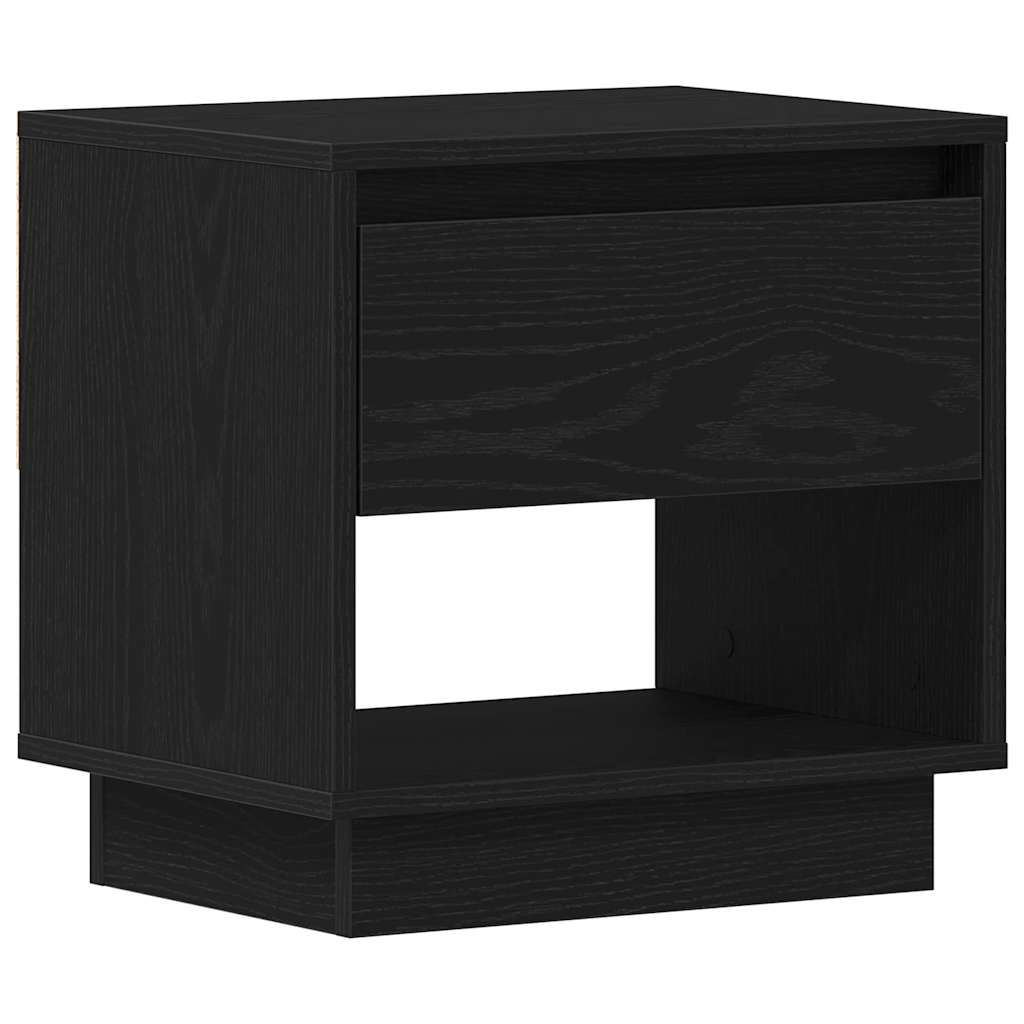 Table de nuit avec tiroir 2 pcs Chêne noir 45 x 34 x 44 cm - XIOS