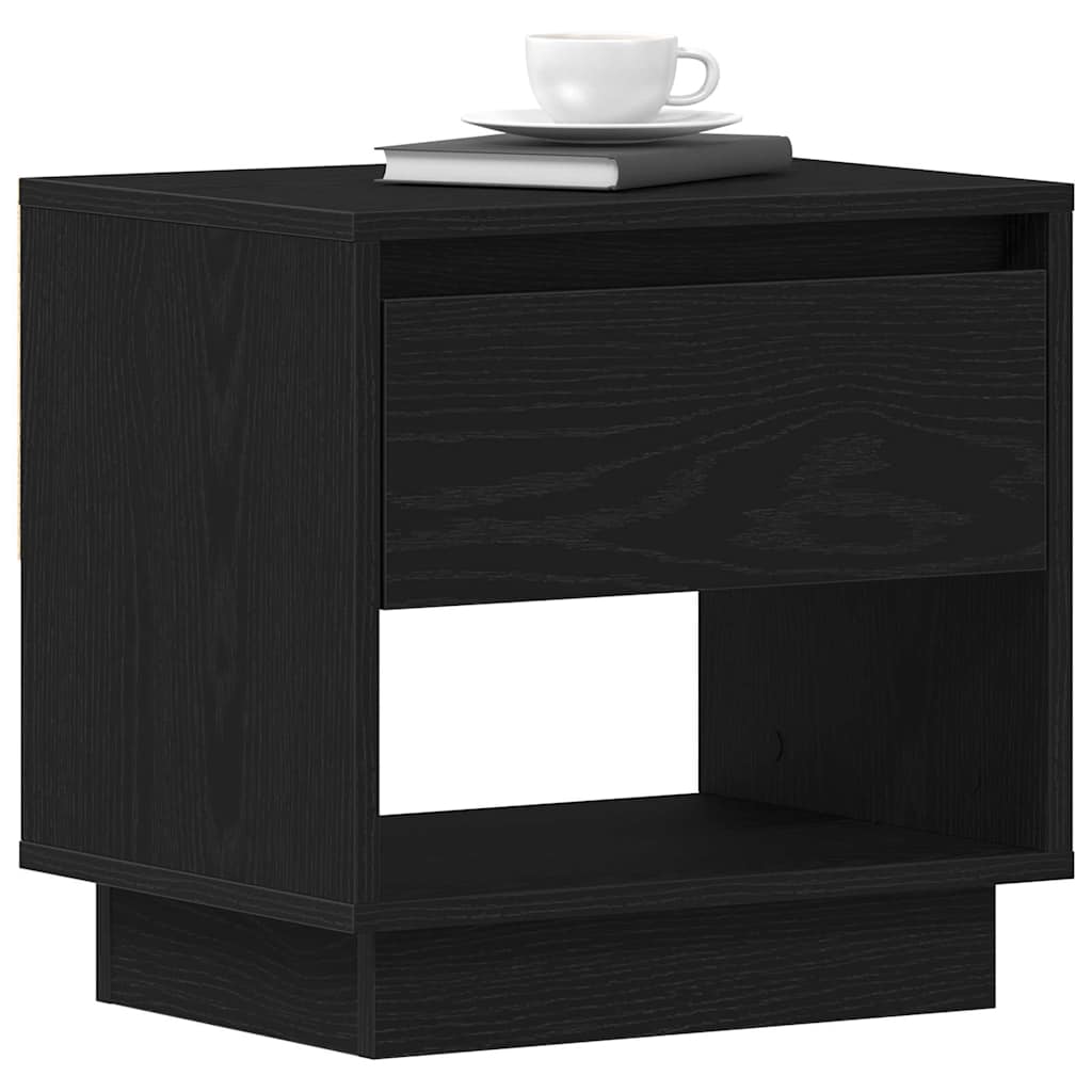 Table de nuit avec tiroir 2 pcs Chêne noir 45 x 34 x 44 cm