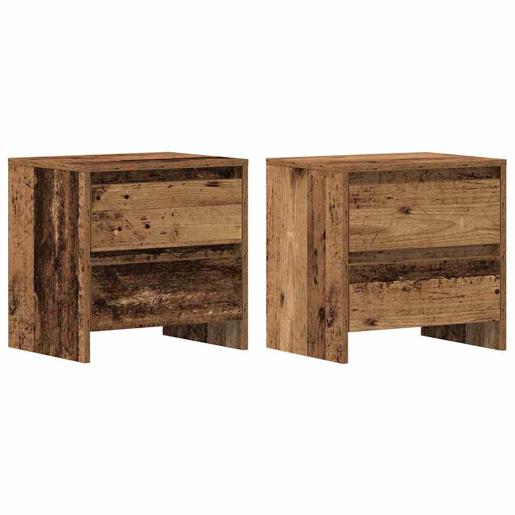 Cabinet de chevet 2 pcs Bois ancien 45 x 34 x 44.5 cm
