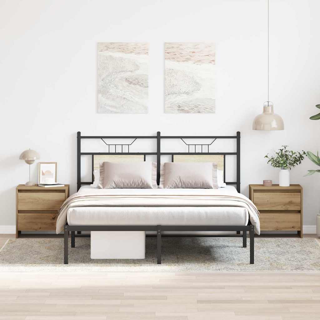 Cabinet de chevet 2 pcs chêne artisanal 45 x 34 x 44.5 cm