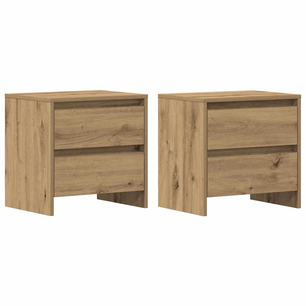Cabinet de chevet 2 pcs chêne artisanal 45 x 34 x 44.5 cm