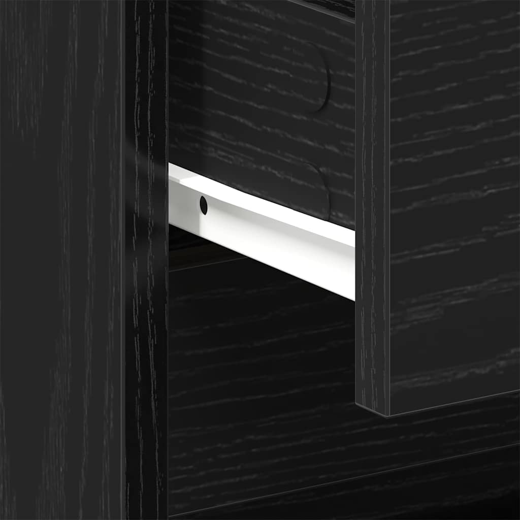 Cabinet de chevet avec tiroir Chêne noir 45 x 34 x 44.5 cm