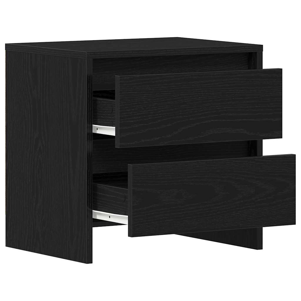 Cabinet de chevet avec tiroir Chêne noir 45 x 34 x 44.5 cm