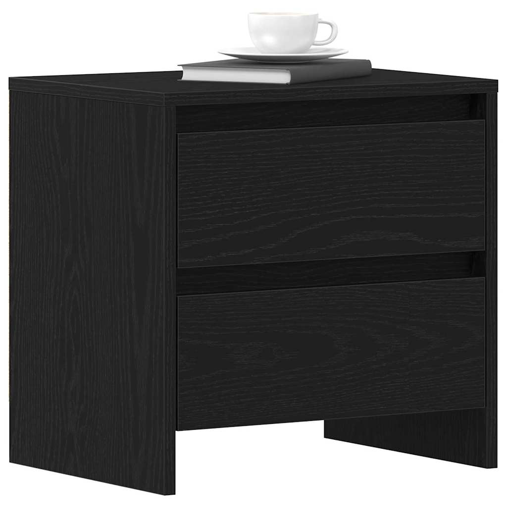 Cabinet de chevet avec tiroir Chêne noir 45 x 34 x 44.5 cm