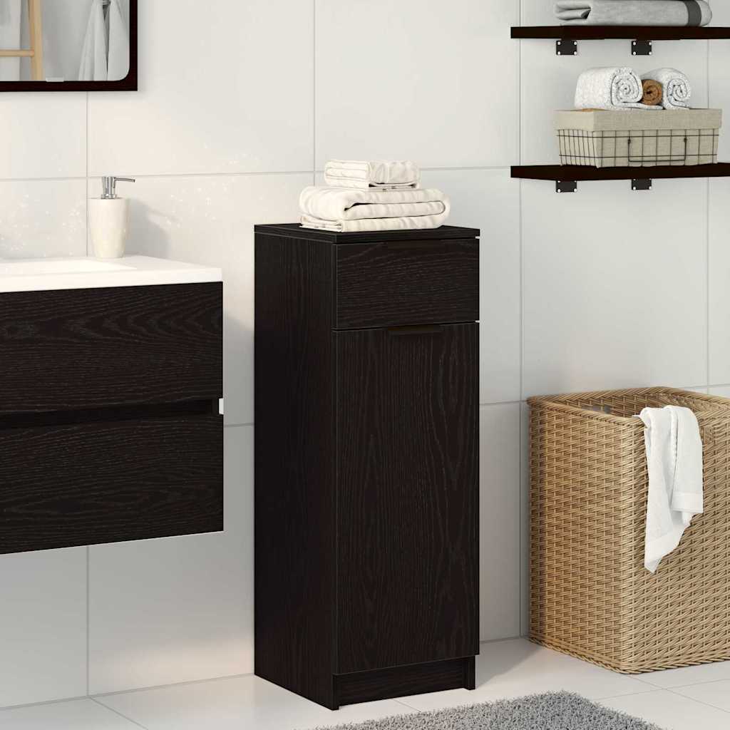 Cabinet de salle de bain avec tiroir Chêne noir 32 x 34 x 90 cm - XIOS