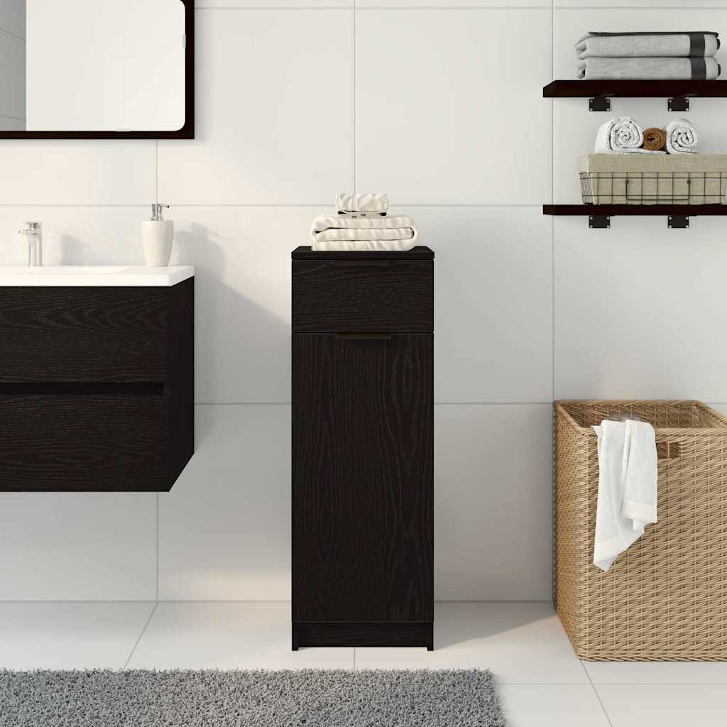Cabinet de salle de bain avec tiroir Chêne noir 32 x 34 x 90 cm - XIOS
