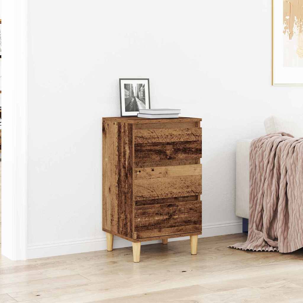 Cabinet de chevet Bois ancien 40 x 35 x 70 cm Bois d'ingénierie - XIOS