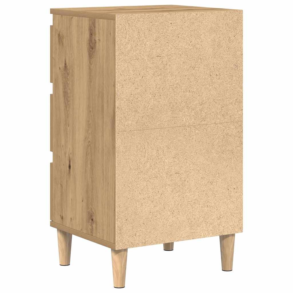 Cabinet de chevet avec tiroir Chêne artisanal 40 x 35 x 70 cm - XIOS