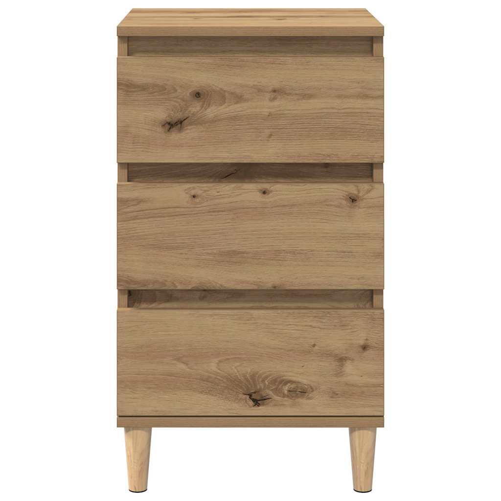 Cabinet de chevet avec tiroir Chêne artisanal 40 x 35 x 70 cm - XIOS