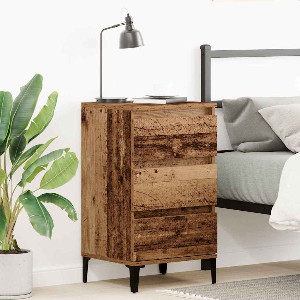 Cabinet de chevet Bois ancien 45 x 35 x 44 cm Bois d'ingénierie - XIOS