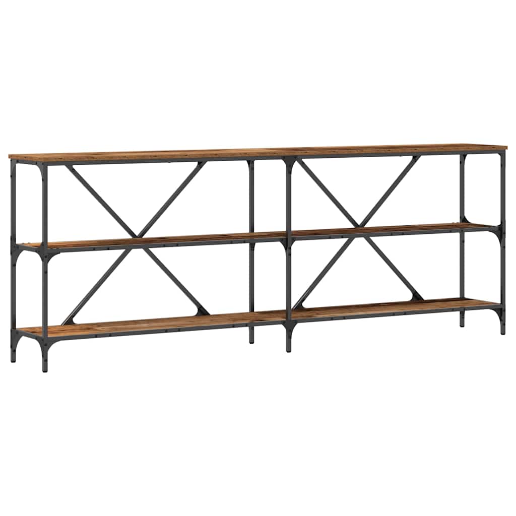 Table console avec étagère Autre Bois Ancien 180 x 30 x 75 cm - XIOS