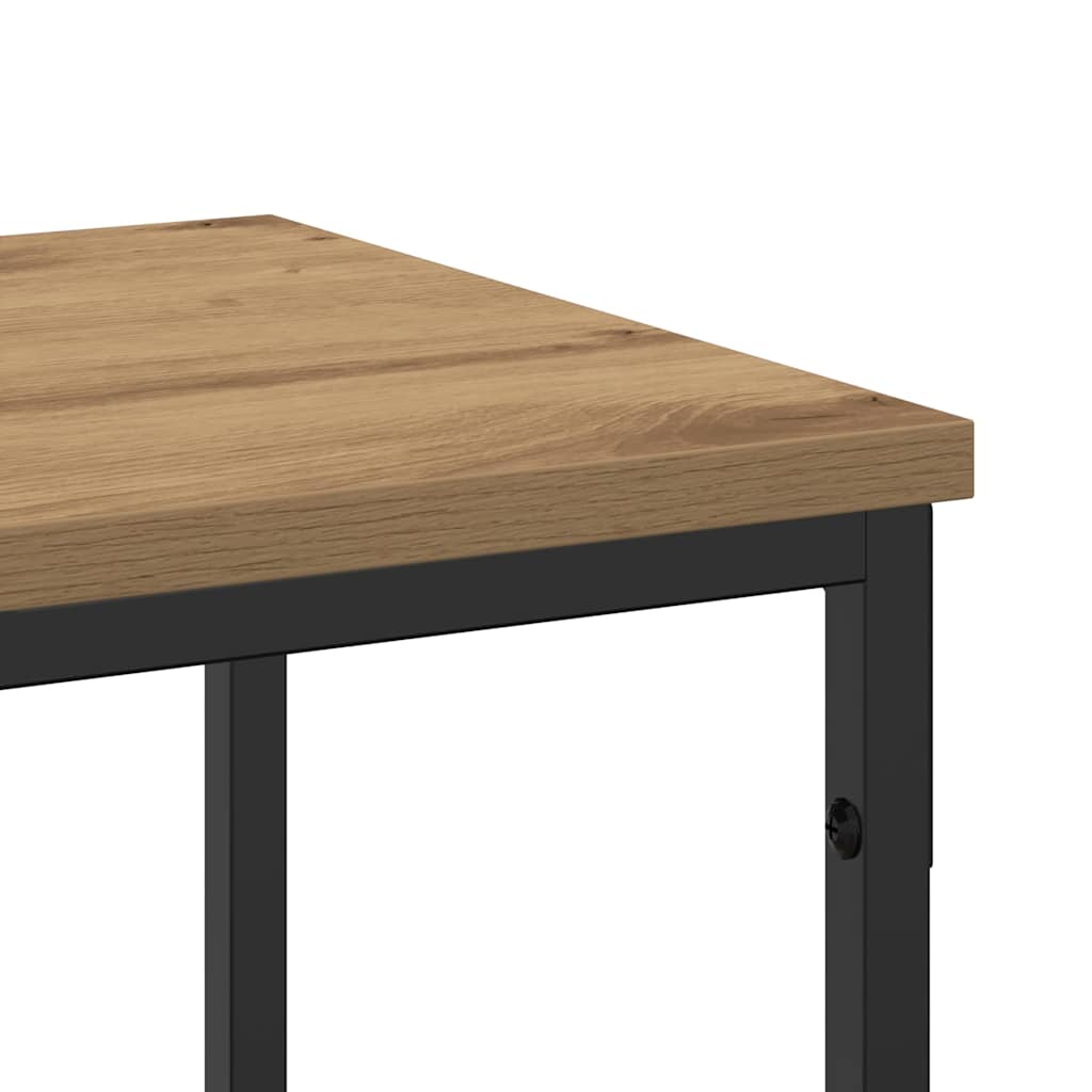 Table console avec étagère chêne artisanal 180 x 30 x 75 cm - XIOS