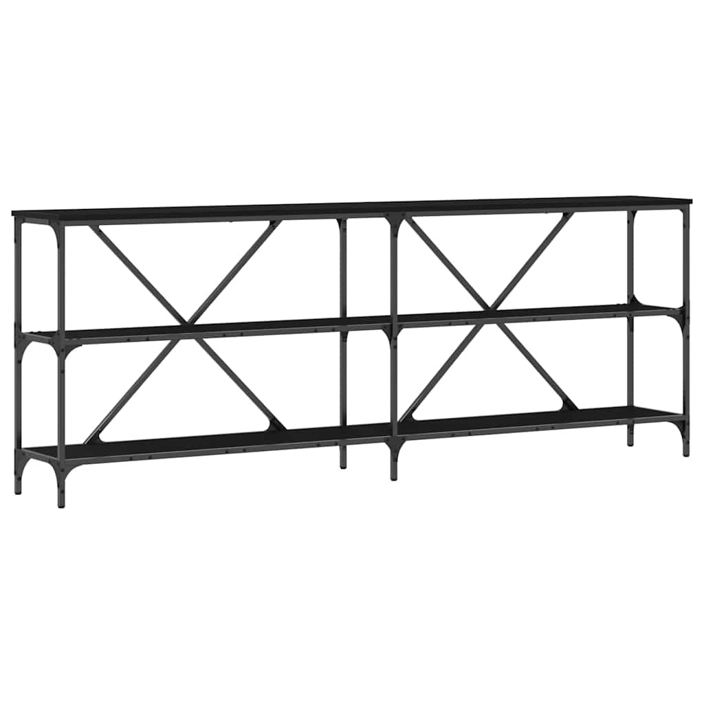 Table console Chêne noir 200 x 30 x 75 cm Bois d'ingénierie - XIOS