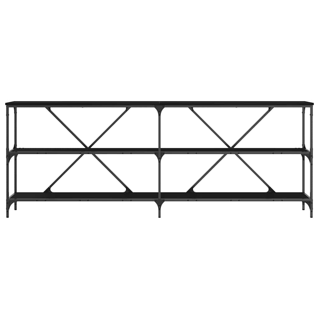 Table console Chêne noir 200 x 30 x 75 cm Bois d'ingénierie - XIOS
