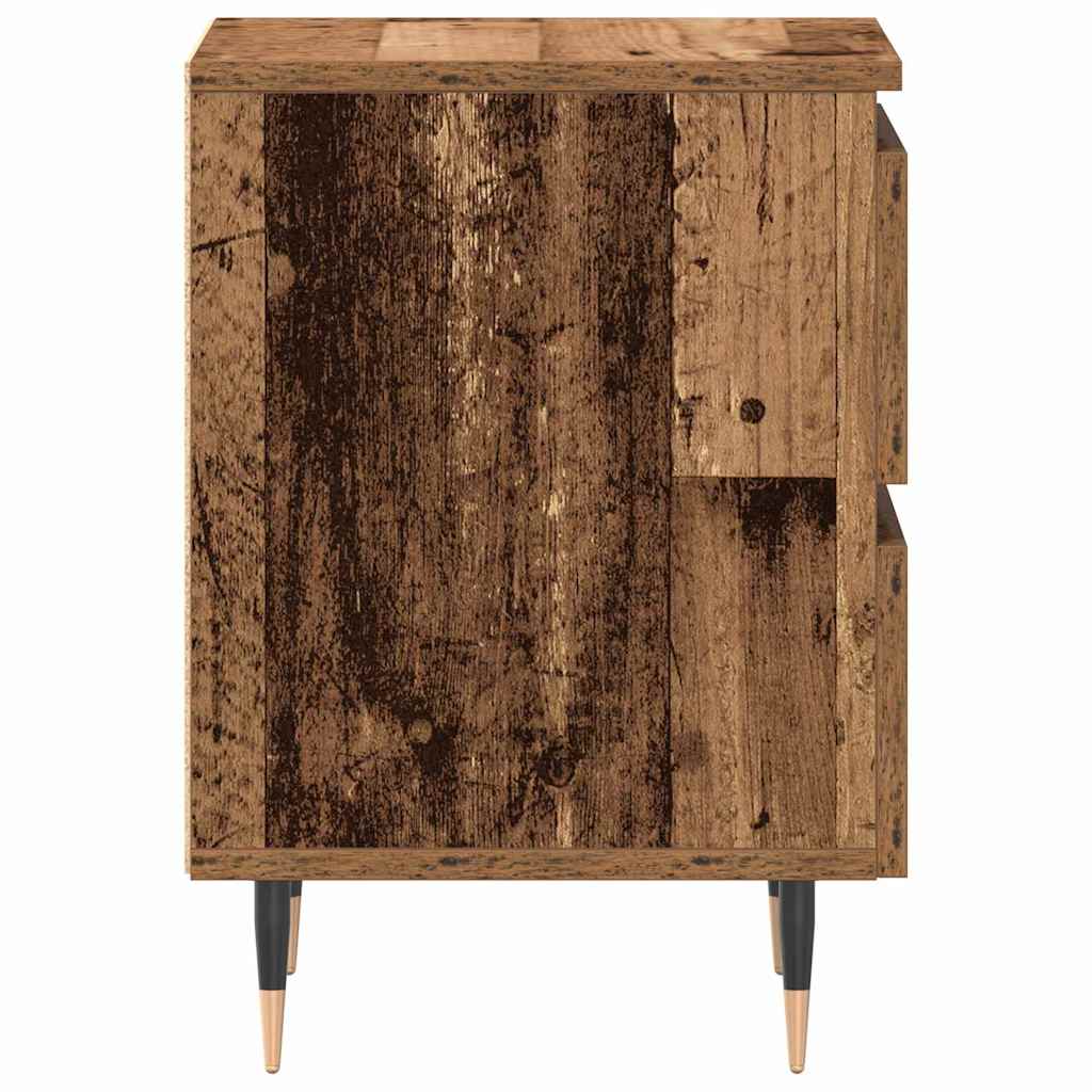 Cabinet de chevet avec tiroir 2 pcs Bois ancien 40 x 35 x 50 cm - XIOS
