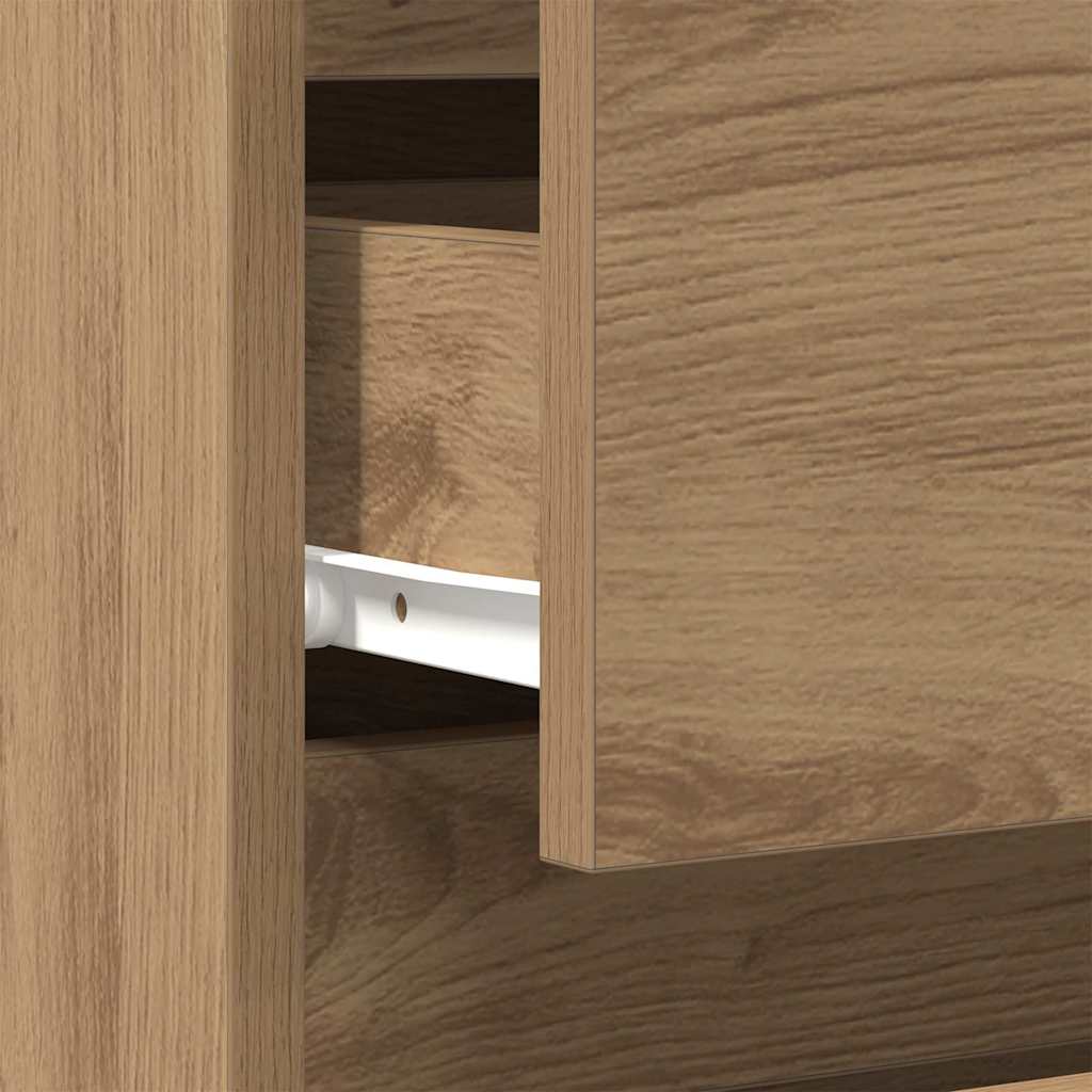 Cabinet de chevet avec tiroir Chêne artisanal 40 x 35 x 50 cm - XIOS