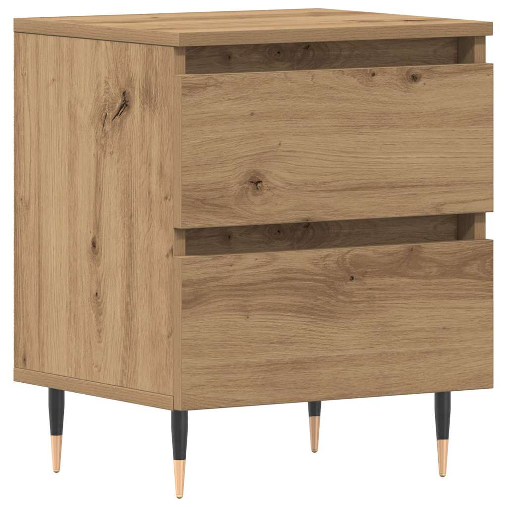 Cabinet de chevet avec tiroir Chêne artisanal 40 x 35 x 50 cm - XIOS