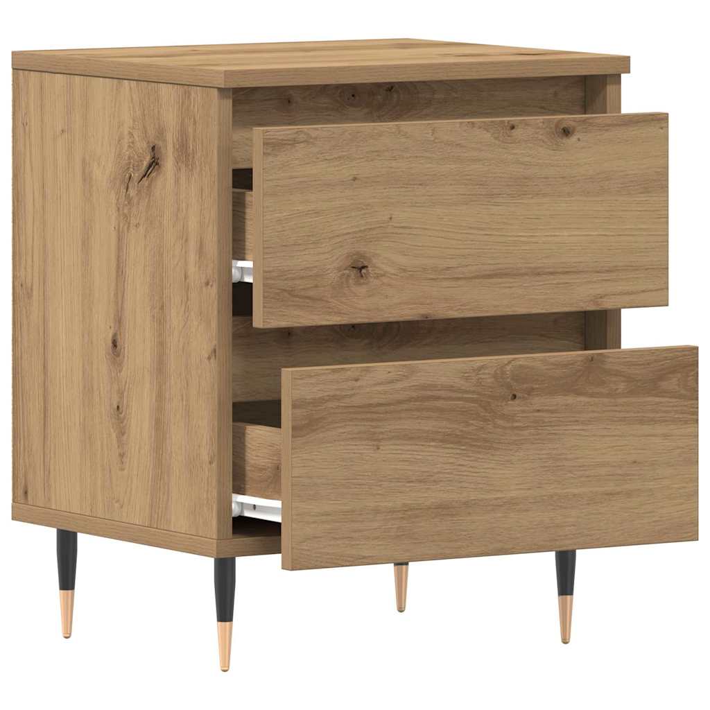 Cabinet de chevet avec tiroir Chêne artisanal 40 x 35 x 50 cm - XIOS