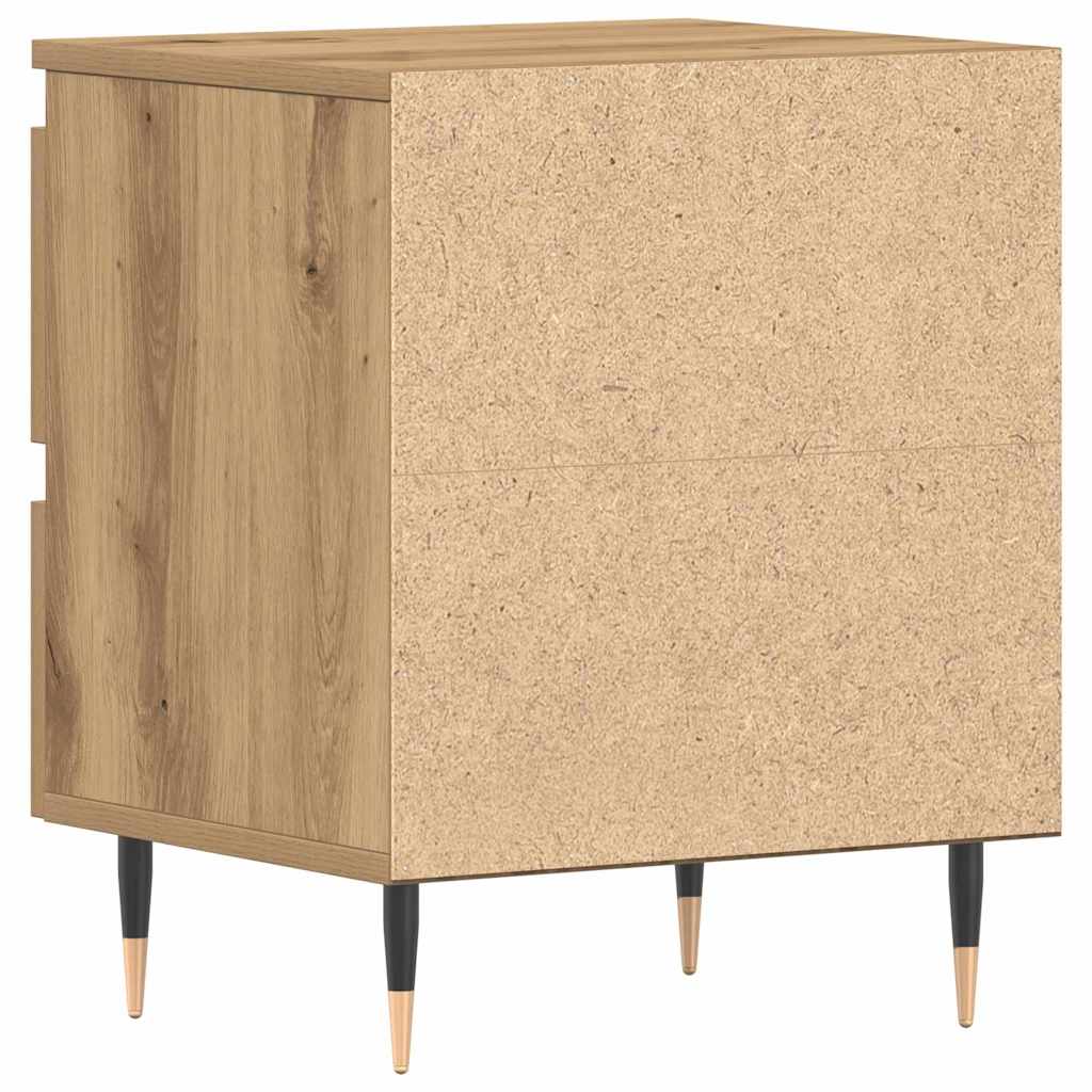 Cabinet de chevet avec tiroir Chêne artisanal 40 x 35 x 50 cm - XIOS